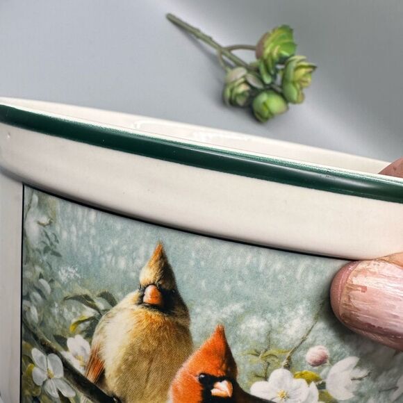 Hautman Brothers rare cardinal serving bowl 8” - Picture 8 of 10